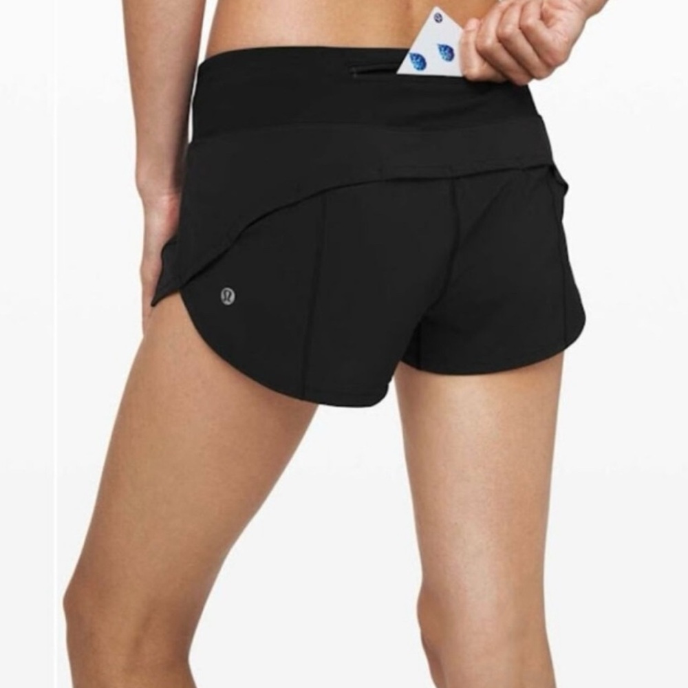 lululemon athletica Women's Black Running Shorts